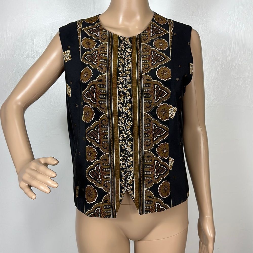 Spenser Jeremy Silk Sleeveless Button Closure Vest Size 14